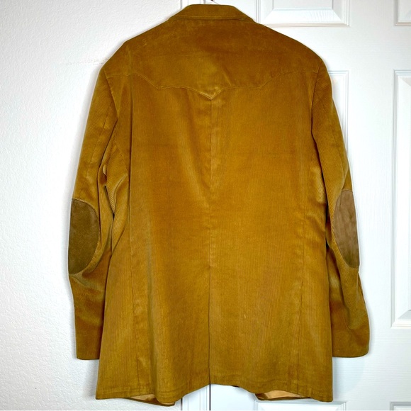 Grand Entry Camel Corduroy Vintage Blazer Elbow Patch Sports Coat Chest Size 48" - Picture 2 of 4